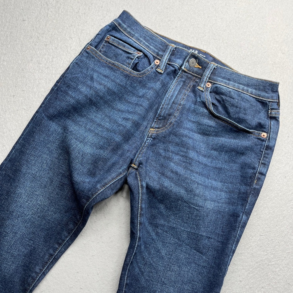 Gap Skinny Fit Jeans 30x30 Dark Wash Blue Soft Wear Max Denim Mens